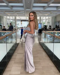 House Of CB Demi Corset Top and Jia Skirt Set Grey Size S / AU 8 for rent on The Volte - image 3