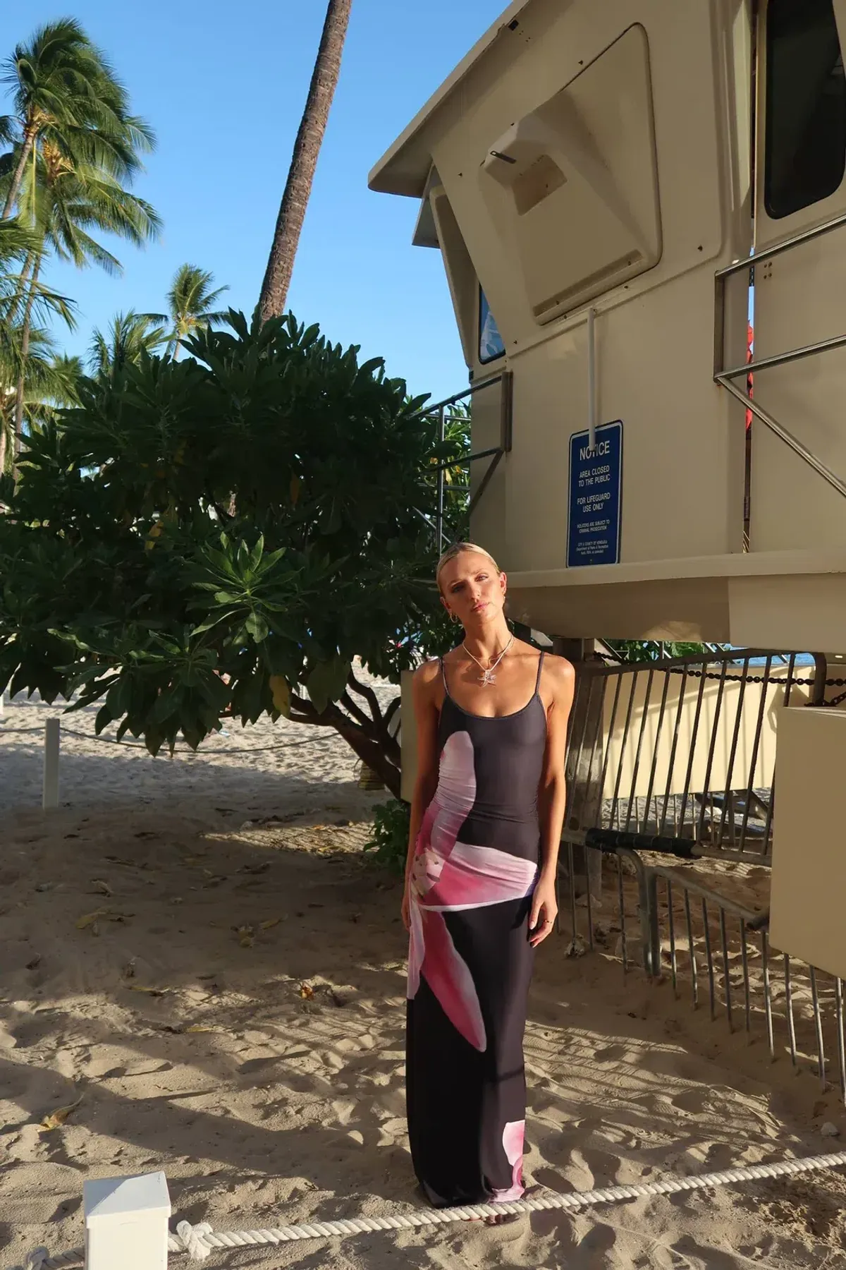 With Harper Lu Lily Floral Slip Dress Black Size S/AU 8 - Image 3