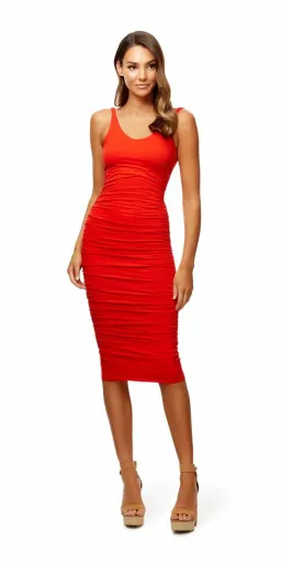 Kookai Brandy Dress in Red/Rosetta in Size 36/Au 8 for rent on The Volte - image 2