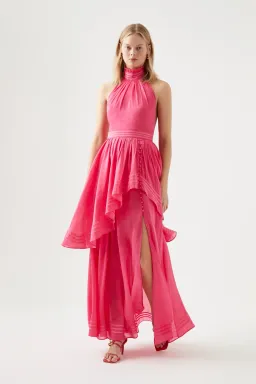 Aje Sienna Dress Fuchsia Pink Size 6 for rent on The Volte - image 1
