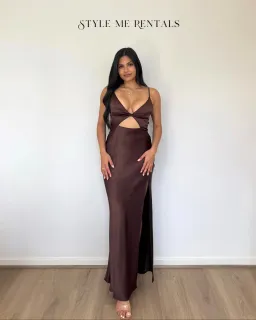 Bec & Bridge Hazel Maxi Dress Chocolate Size 8 for rent on The Volte - image 3