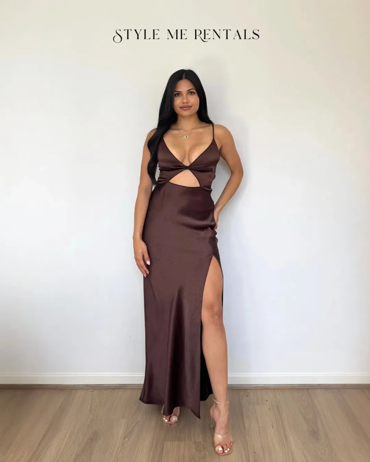 Bec & Bridge Hazel Maxi Dress Chocolate Size 8 - Image 4