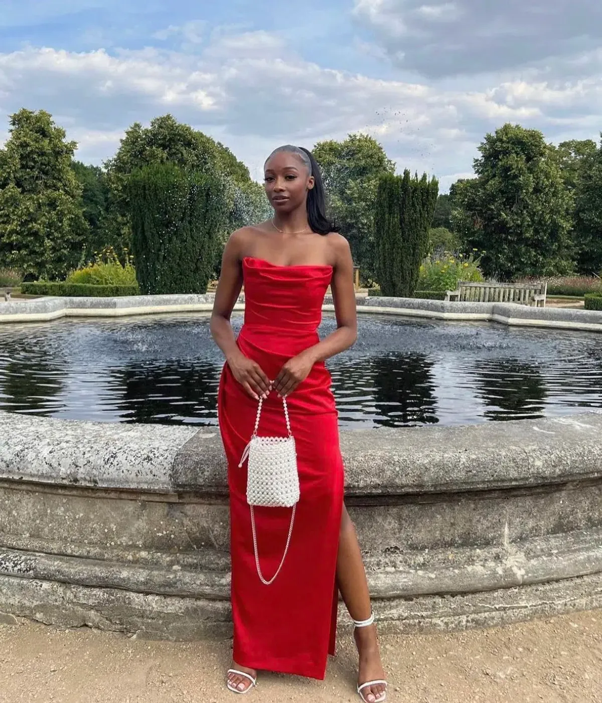 House Of CB Adrienne Strapless Corset Dress Red Size S/AU 8 - Image 5