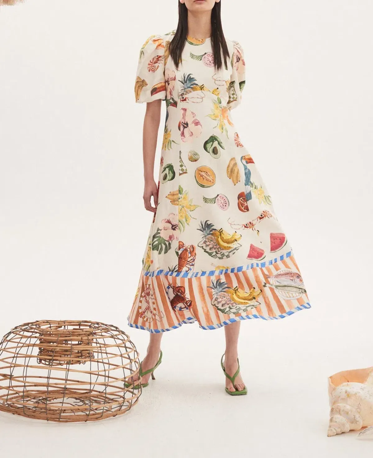 Alemais Theo Midi Dress Multi Size 10 - Image 1