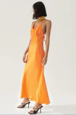 Silk Laundry Deco Ruched Dress Fire Lily Size S / Au 8 for rent on The Volte - image 2