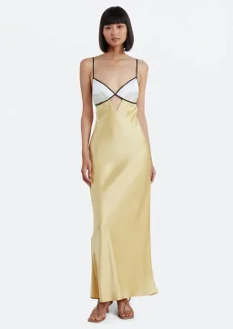 Bec & Bridge Nadia Bustier Maxi Dress Straw/Ivory Size 10 / M for rent on The Volte - image 1
