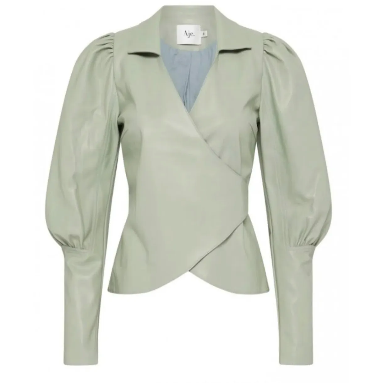 Aje Idyllic Wrap Top and Skirt Set Dusty Sage Green Size 6 - Image 7