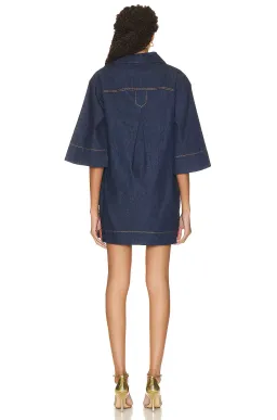 Zimmermann Denim Tunic Dress Ink Size 0 / AU 8 for rent on The Volte - image 3