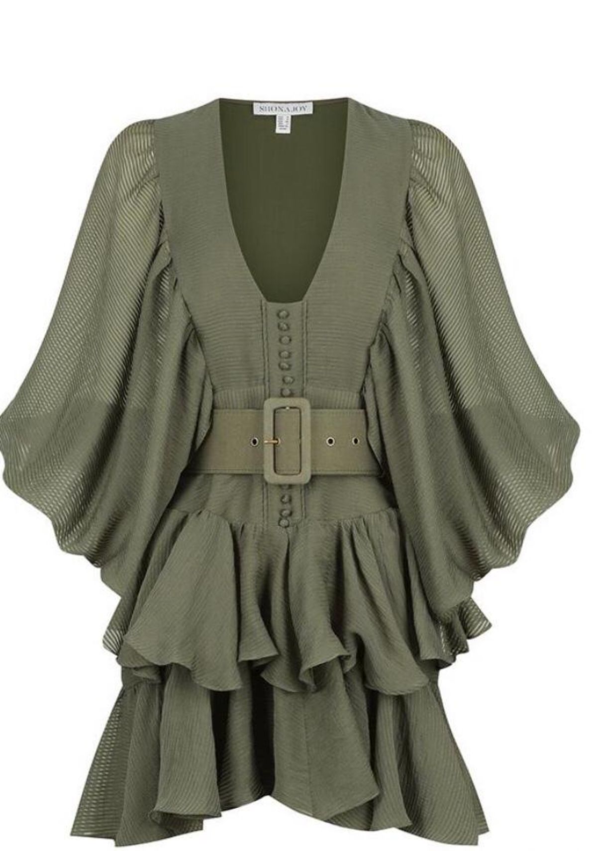 Shona Joy Charlotte draped mini green size 10 - Image 2