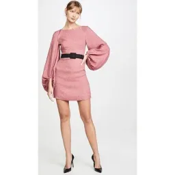Rebecca Vallance Greta Long Sleeve Mini Dress Pink Size AU 12 for rent on The Volte - image 1