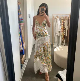 For Love and Lemons Rosalyn Maxi Dress White Size AU 10 for rent on The Volte - image 3