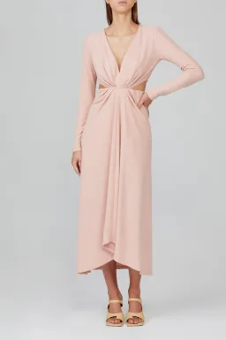 Acler Brighton Midi Dress Pink Size 14 for rent on The Volte - image 1