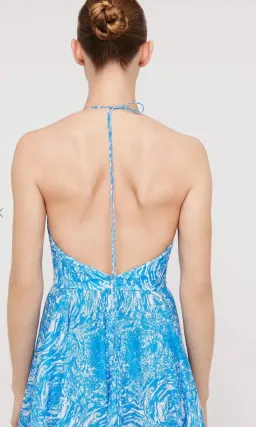 Scanlan Theodore Ocean Cotton Shoestring Dress Blue Size 6 / XS for rent on The Volte - image 3