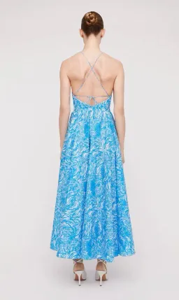 Scanlan Theodore Ocean Cotton Shoestring Dress Blue Size 6 / XS for rent on The Volte - image 2