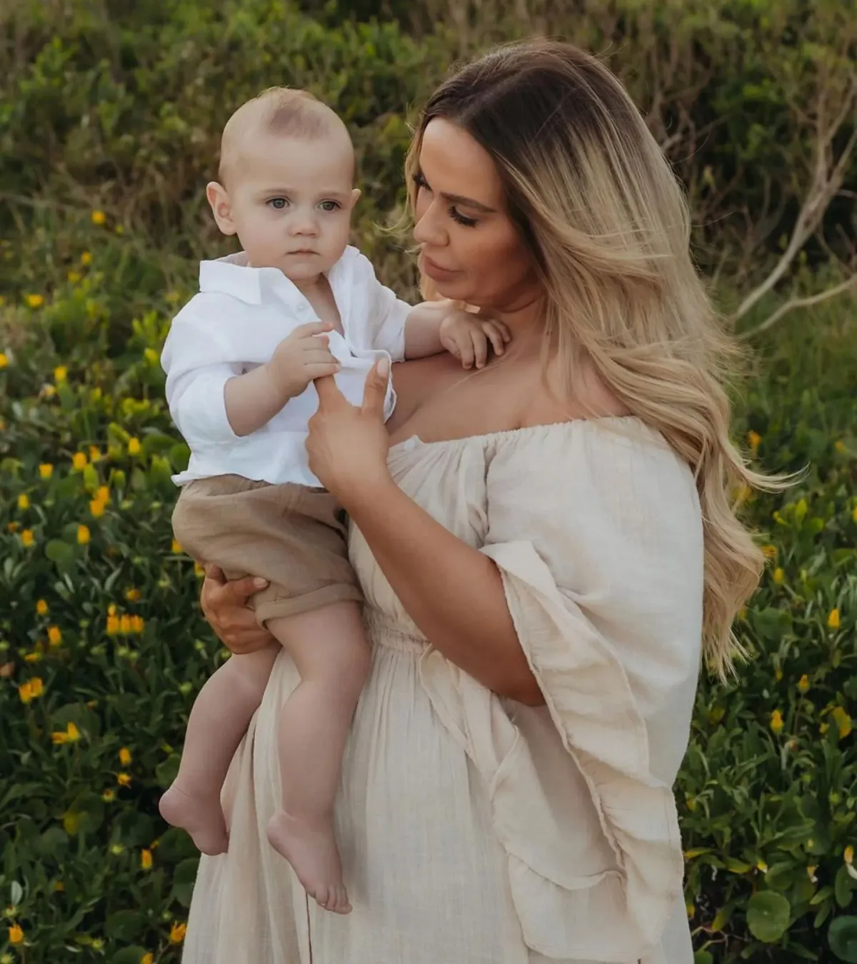 We Are Reclamation Ruffle Me Open Gown Beige Size 22 - Image 11