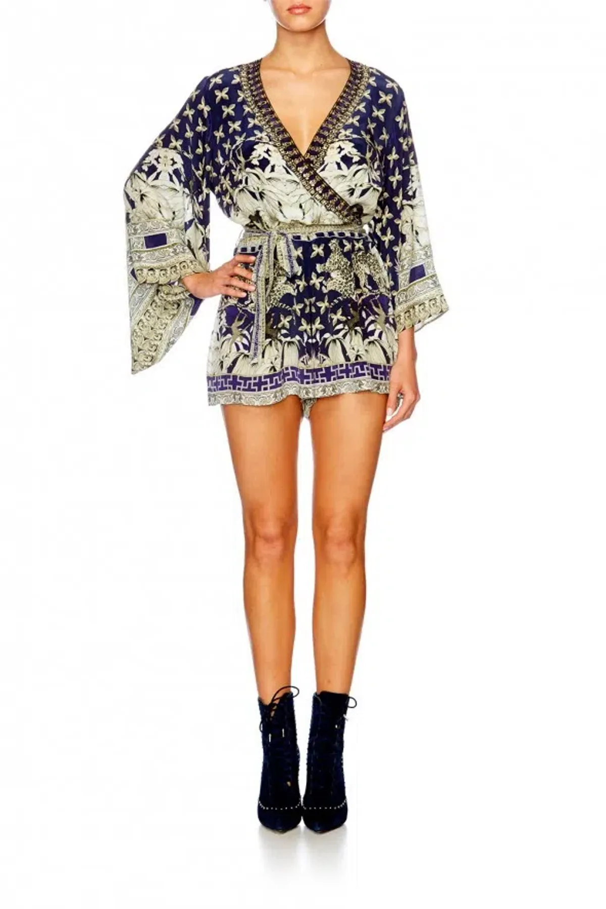 Camilla A Little Past Twilight Kimono Sleeve Playsuit Print Size XS / Au 8 - Image 1