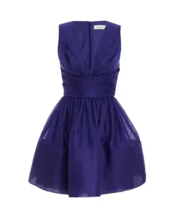 Zimmermann Tama V Neck Mini Dress Blue Size 1 / Au 10 for rent on The Volte - image 5