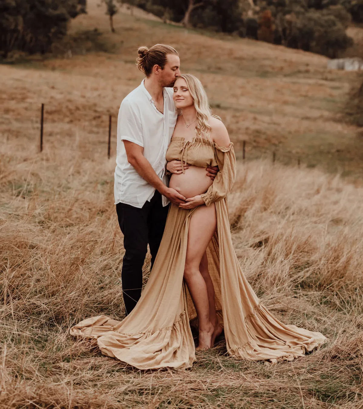 We Are Reclamation Dreams Like These Three Piece Gown in Mustard Size 22 - Image 3