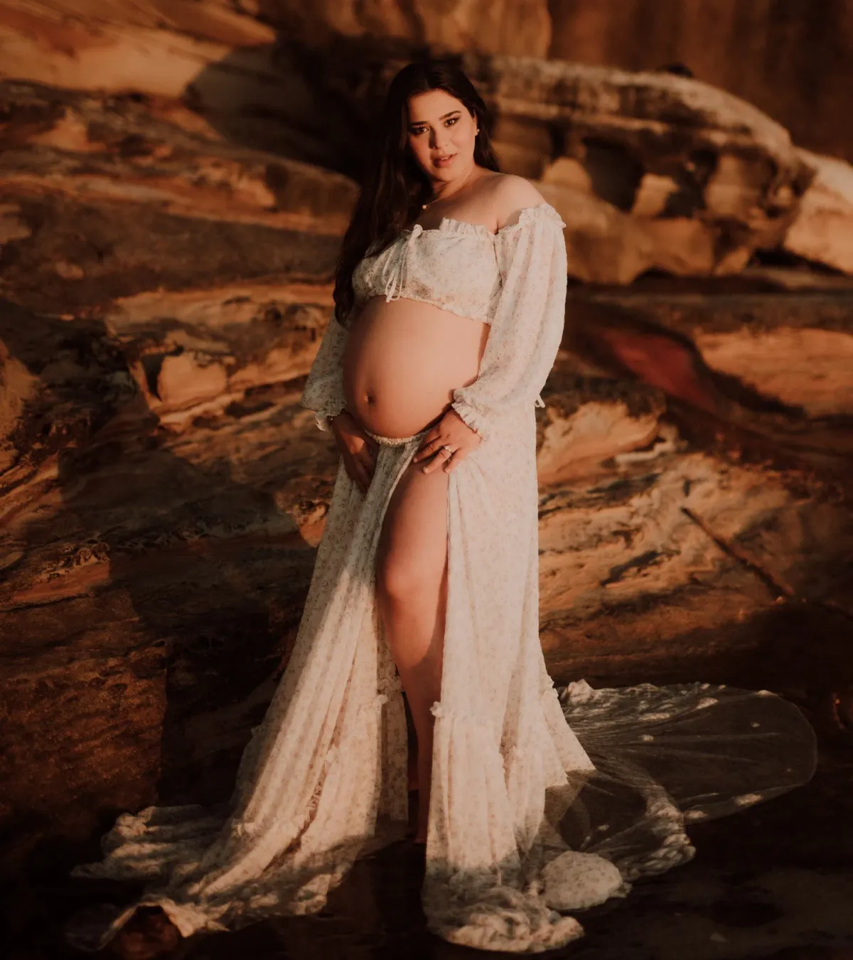 We Are Reclamation There’s Nothing Quite Like You Two Piece Gown in Floral Crinkle Size 22 - Image 4