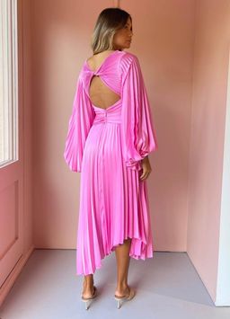 Acler Palms Midi Dress Confetti Pink Size AU 10 for rent on The Volte - image 2