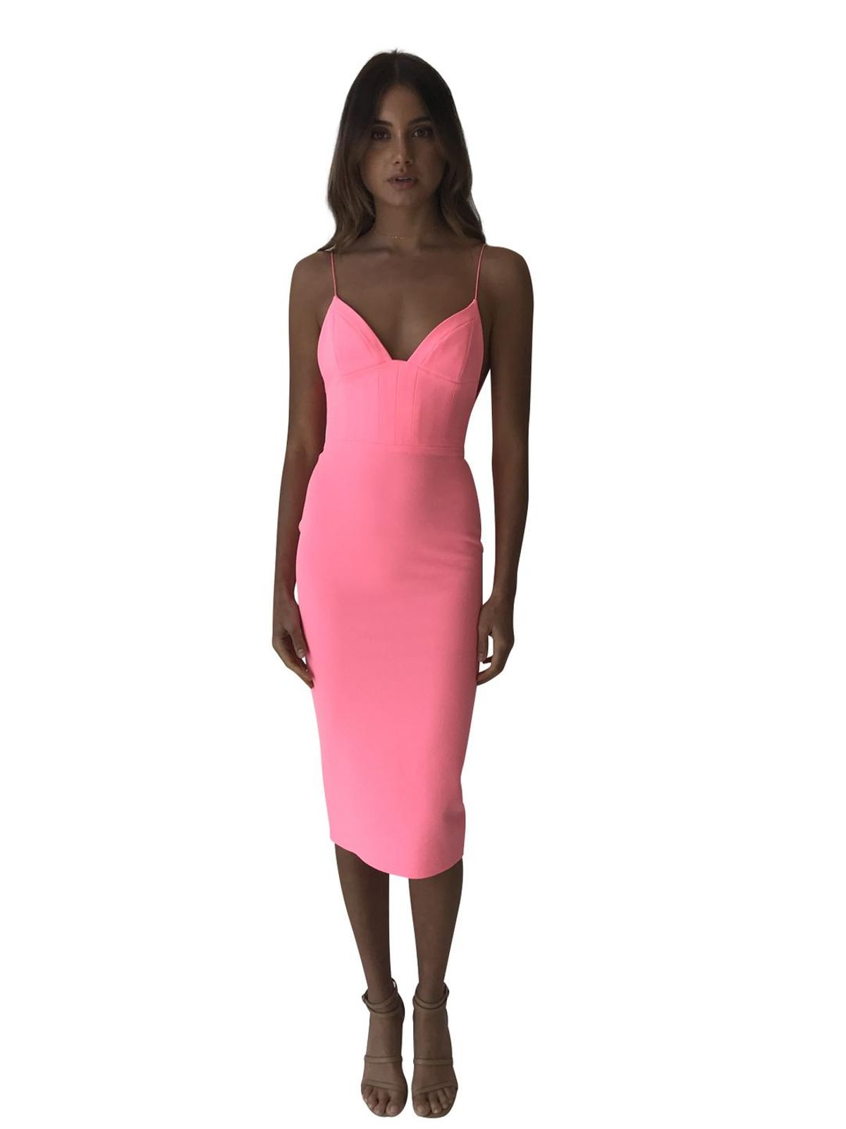 Alex Perry Ivy Stretch Dress Pink Size 8 - Image 1
