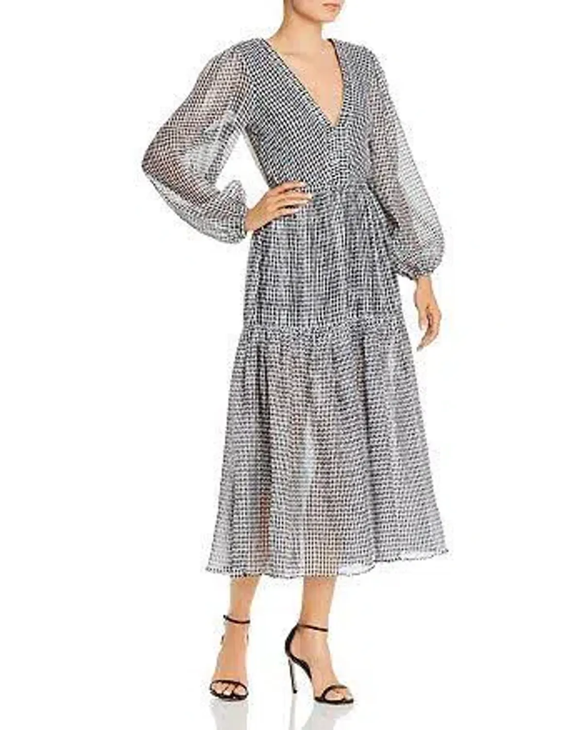 Bec & Bridge Nadine Midi Dress Black/White Size 12 - Image 4