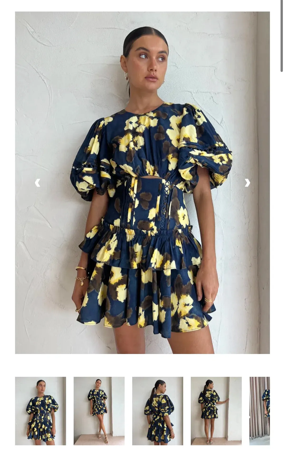 Acler Clovelly mini dress navy size 10 - Image 4