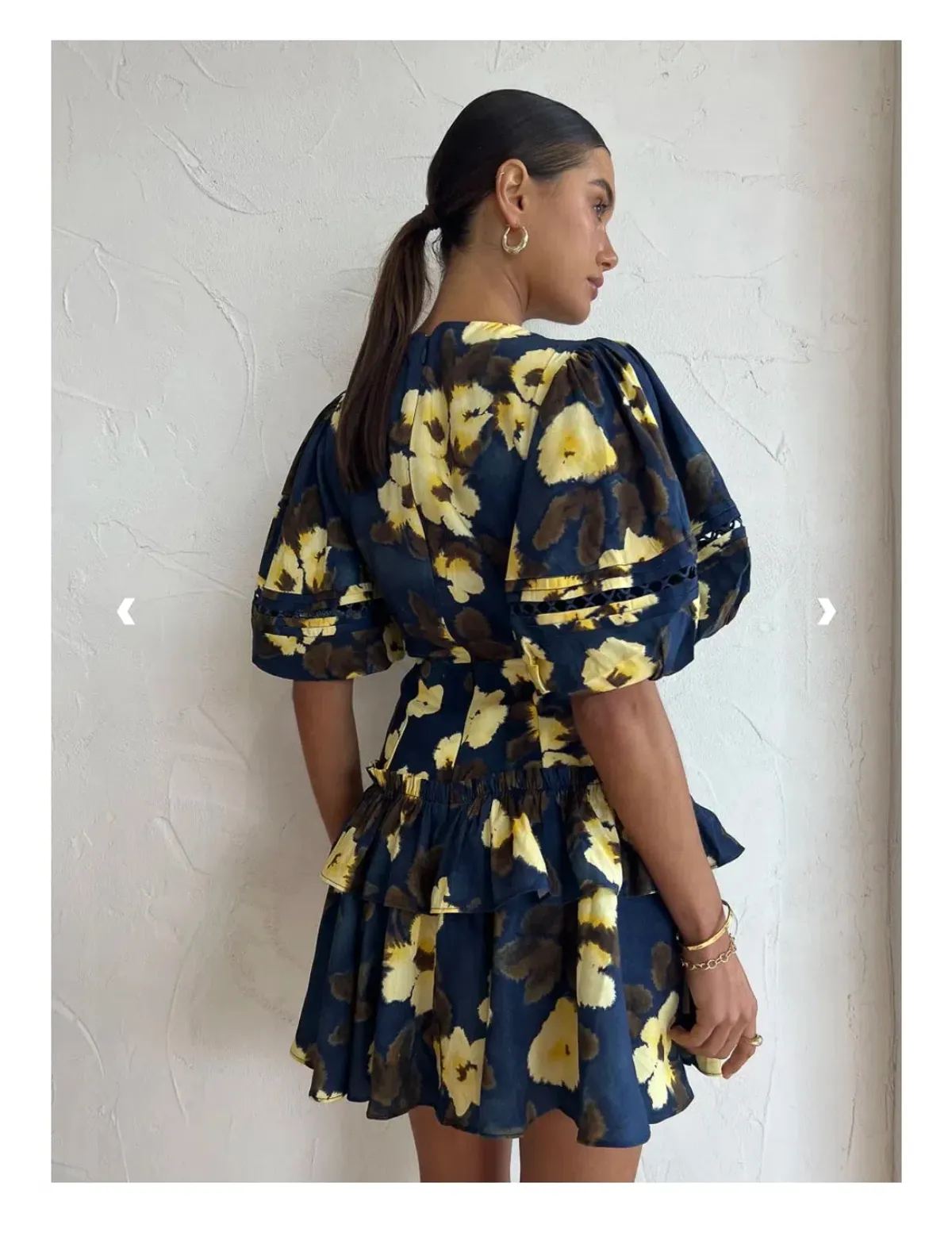 Acler Clovelly mini dress navy size 10 - Image 3