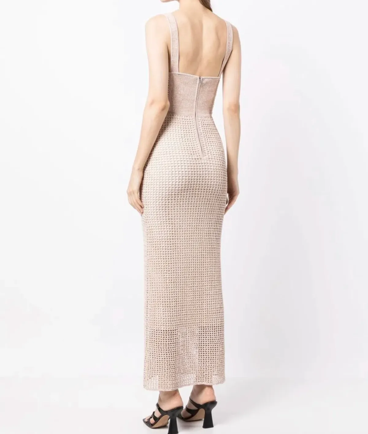 Dion Lee Marled Double Cup Corset Dress Cream Marle Size 8  - Image 2