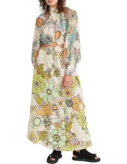Alemais Farrah Cut Out Midi Dress Print Size 10 for rent on The Volte - image 1