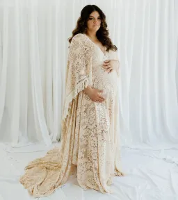 We Are Reclamation Magic Maker Gown Dark Ivory One Size for rent on The Volte - image 11