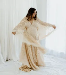 We Are Reclamation Magic Maker Gown Dark Ivory One Size for rent on The Volte - image 12