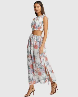 Sofia The Label Moma Gathered Cut Out Maxi Dress Floral Size 12 for rent on The Volte - image 2