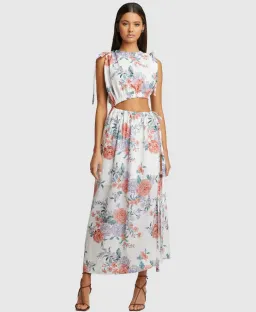 Sofia The Label Moma Gathered Cut Out Maxi Dress Floral Size 12 for rent on The Volte - image 1