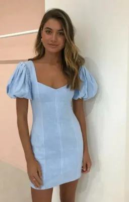 Bec & Bridge Anika Mini Dress Blue Size 10  for rent on The Volte - image 3