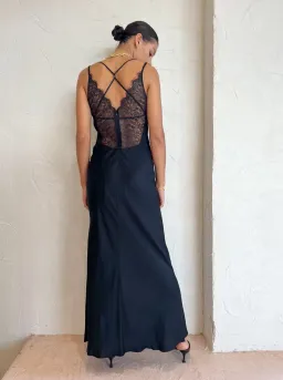 Bec & Bridge Lucille Lace Cut Out Camille Open Back Maxi Dress Black Size 8 / S for rent on The Volte - image 3