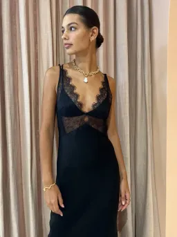 Bec & Bridge Lucille Lace Cut Out Camille Open Back Maxi Dress Black Size 8 / S for rent on The Volte - image 4