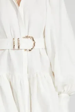 Acler Sherwood Mini Dress Ivory Size 14 for rent on The Volte - image 5