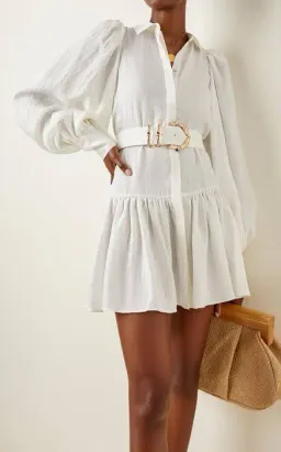 Acler Sherwood Mini Dress Ivory Size 14 for rent on The Volte - image 6