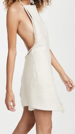 Jacquemus  Figuerolles Dress Beige Size AU 6 for rent on The Volte - image 4