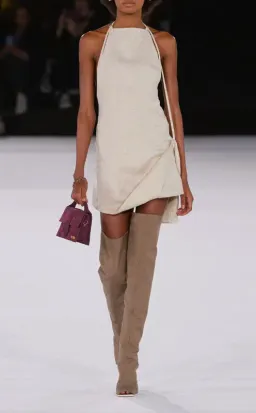 Jacquemus  Figuerolles Dress Beige Size AU 6 for rent on The Volte - image 1