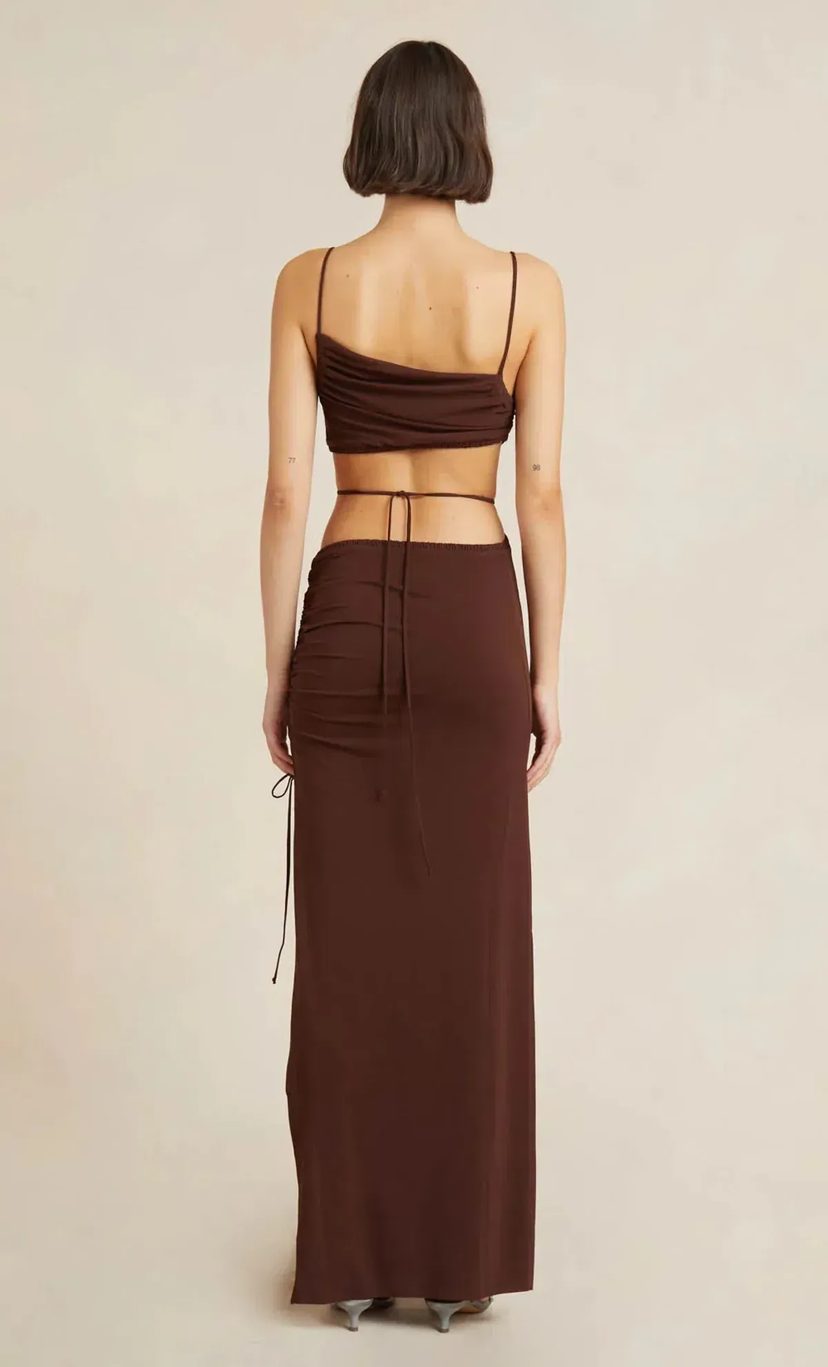 Bec & Bridge Dilkon Maxi Dress In Chocolate Size 8 - Image 3