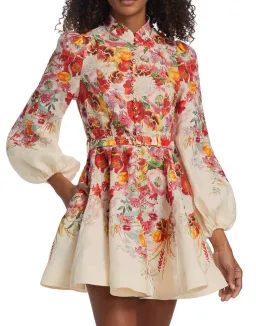 Zimmermann The Wonderland Buttoned Mini in Elka Poppy Ivory Size 1 /Au 10 for rent on The Volte - image 3