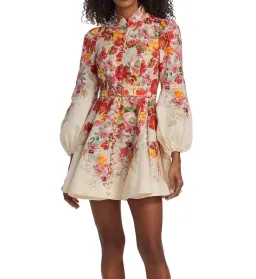 Zimmermann The Wonderland Buttoned Mini in Elka Poppy Ivory Size 1 /Au 10 for rent on The Volte - image 5