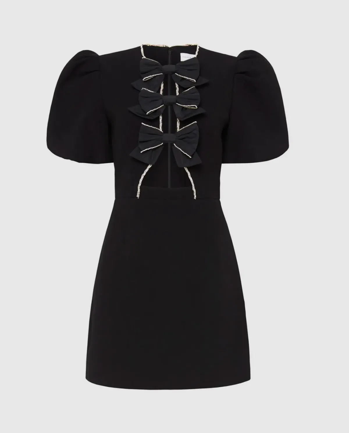 Rebecca Vallance Katie Bow Mini Dress Black Size 12 - Image 6