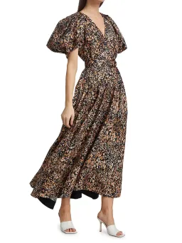 Acler Warner Midi Dress Print Size 14 for rent on The Volte - image 3