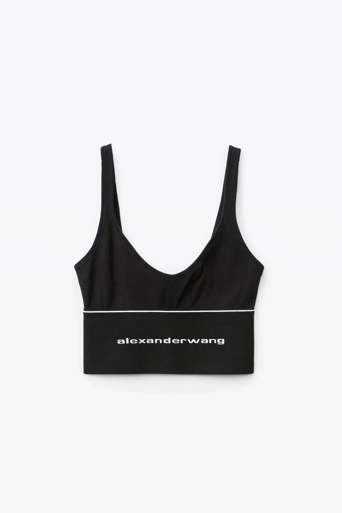 Alexander Wang Logo Elastic Bra in Black Size XS / AU 6 - Image 4