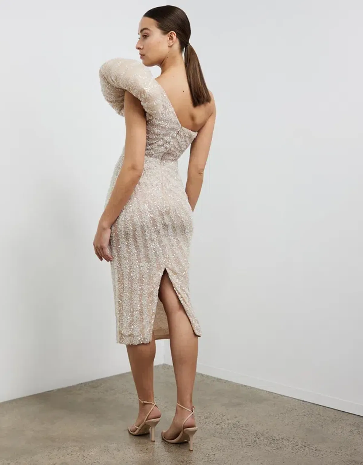 Rachel Gilbert Phoebe Dress Nude Size 2 / AU 10 - Image 3