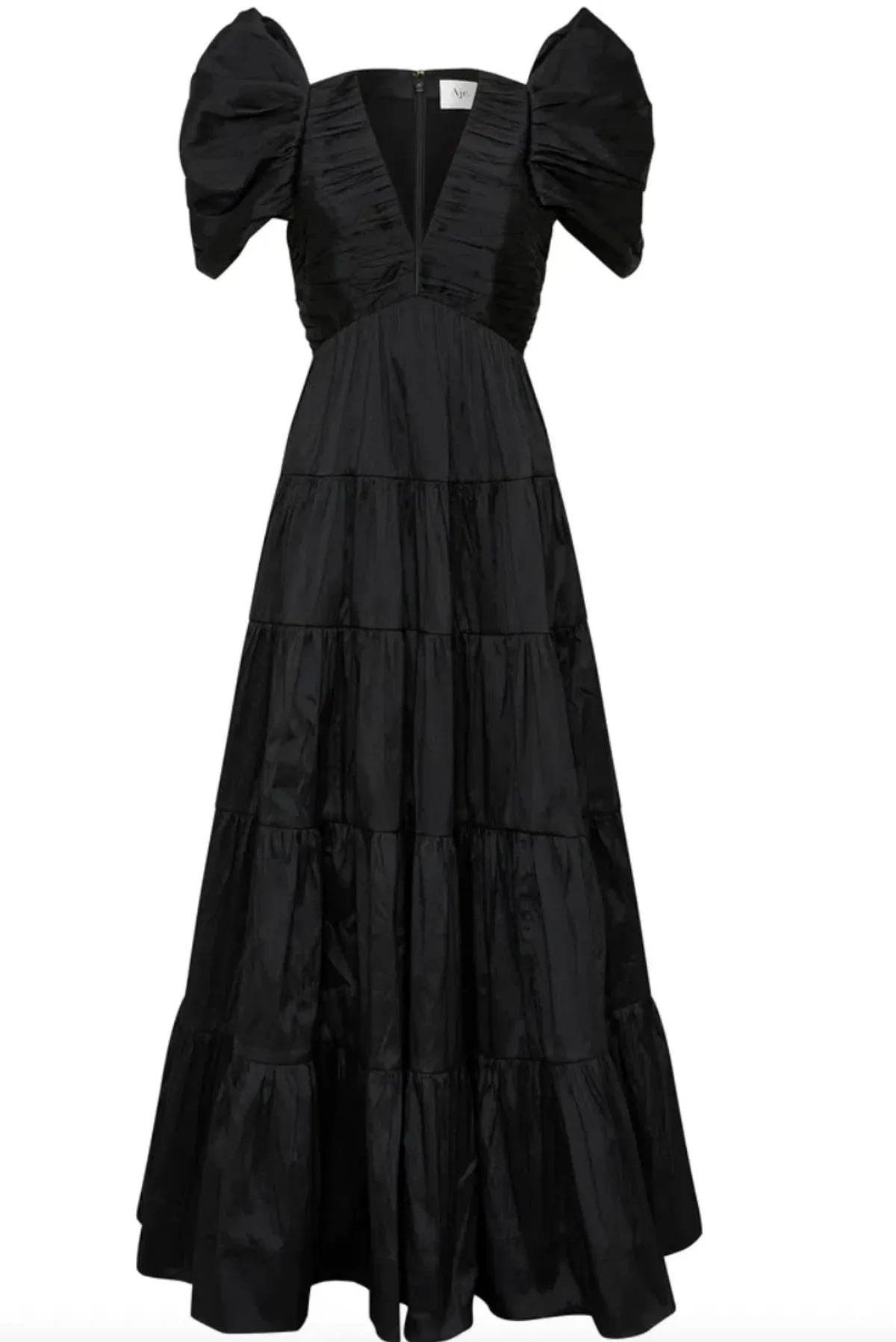 Aje Statuesque Tiered Gown Black Size 4 / XXS - Image 3