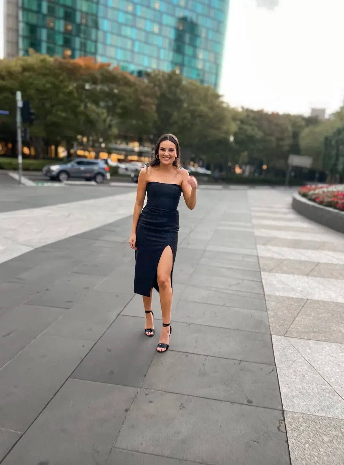 Manning Cartell New Radicals Strapless Midi Dress Black Size 6 - Image 3